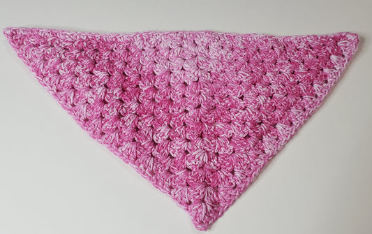 Pink and White Marbled Kerchief